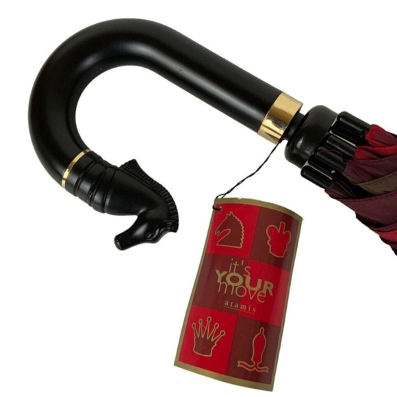 Vintage Aramis Chess Theme Umbrella NWT - Picture 4 of 9